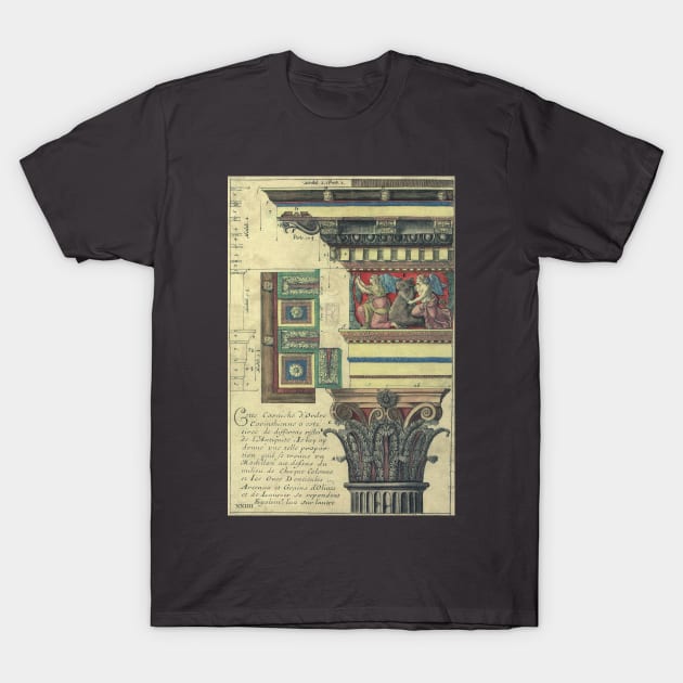 Five Orders of Architecture by Vignola T-Shirt by MasterpieceCafe